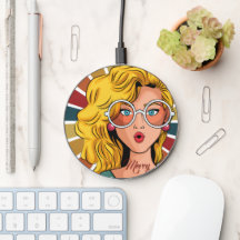 Mädchen im Retro sehen Personalisierter Wireless-L