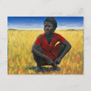 Mädchen im Rot 1992 Postkarte