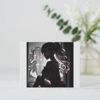 Mädchen im Schatten Postkarte