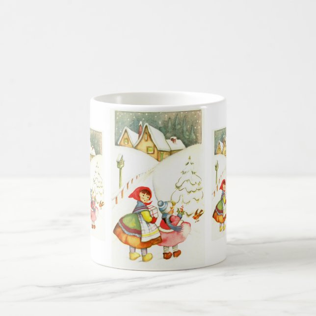 Mädchen im Schnee Tasse (Mittel)