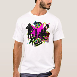 Mädchen im Stadt-T - Shirt