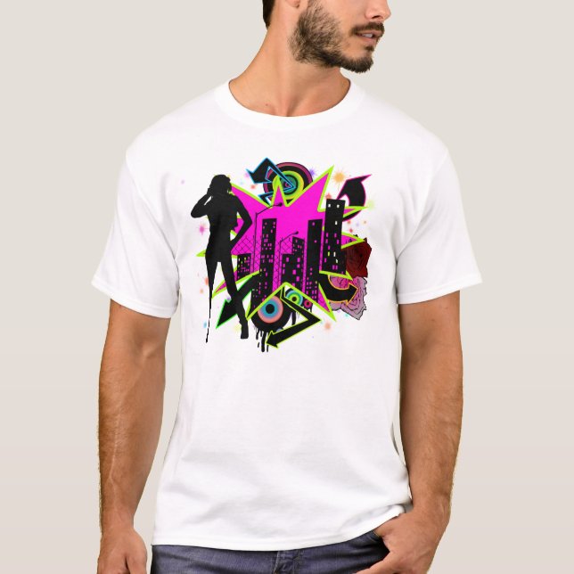 Mädchen im Stadt-T - Shirt (Vorderseite)