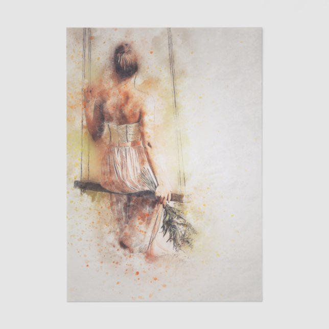 Mädchen im Swing Seidenpapier (Vorderseite)