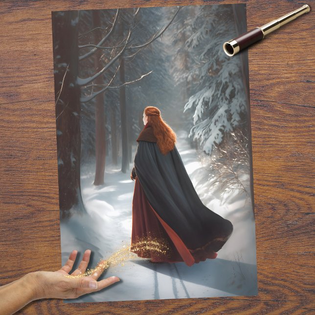 Mädchen im Wald 3 Dekoupage Seidenpapier (Von Creator hochgeladen)