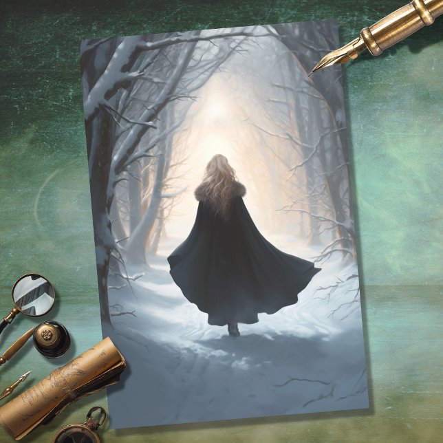 Mädchen im Wald 5 Dekoupage Seidenpapier (Von Creator hochgeladen)