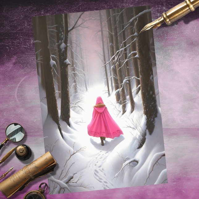 Mädchen im Wald 6 Dekoupage Seidenpapier (Von Creator hochgeladen)