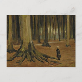 Mädchen im Wald (F8a) Van Gogh Fine Art Postkarte