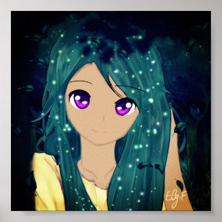 Mädchen im Wald Poster