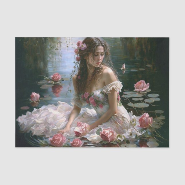 Mädchen im Wasser Seidenpapier (Vorderseite)