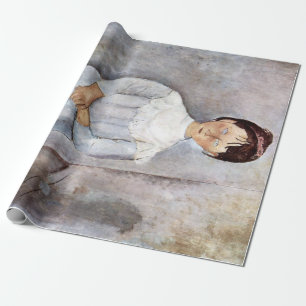 Mädchen in Blau, Modigliani Geschenkpapier