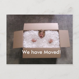 Mädchen in Box- Ankündigungspostkarte