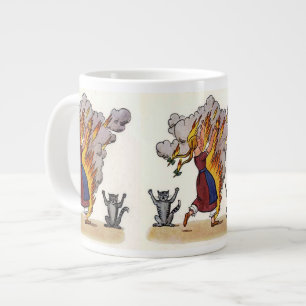 Mädchen in den Flammen von Struwwelpeter Jumbo-Tasse