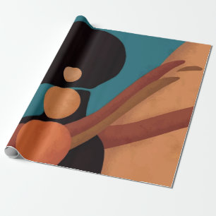 Mädchen in den Tropen. Schöne Afrikanerin. Schwarz Geschenkpapier