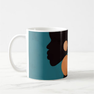 Mädchen in den Tropen. Schöne Afrikanerin. Schwarz Kaffeetasse