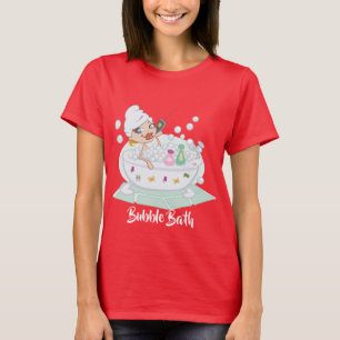 Mädchen in der Blase Bath Red T-Shirt