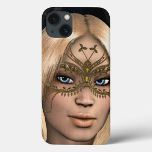 Mädchen in der Golden Butterfly-Maske Case-Mate iPhone Hülle