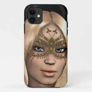 Mädchen in der Golden Butterfly-Maske Case-Mate iPhone Hülle