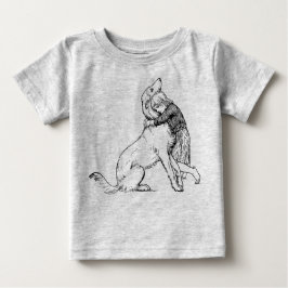 Mädchen in der Hundeleitung Baby T-shirt