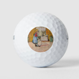 Mädchen in der Küche (klassische schwedische Kunst Golfball