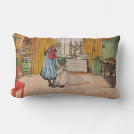 Mädchen in der Küche (klassische schwedische Kunst Lendenkissen