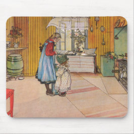 Mädchen in der Küche (klassische schwedische Kunst Mousepad