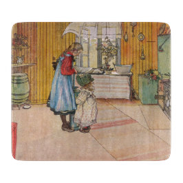 Mädchen in der Küche (klassische schwedische Kunst Schneidebrett