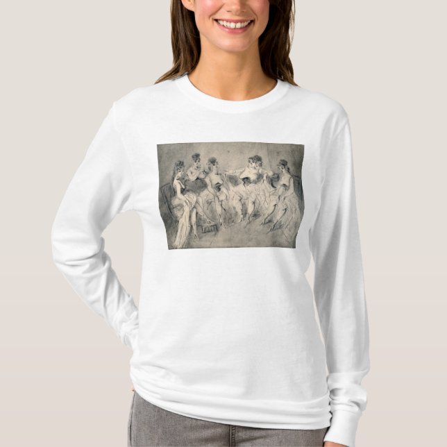 Mädchen in einem Bordello T-Shirt (Vorderseite)