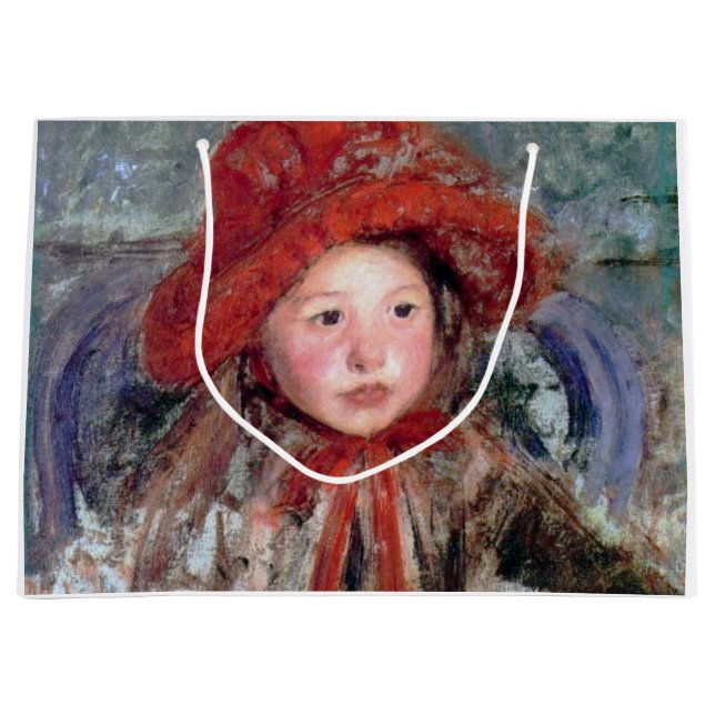 Mädchen in einem großen Red Hat, Mary Cassatt Große Geschenktüte (Vorderseite)