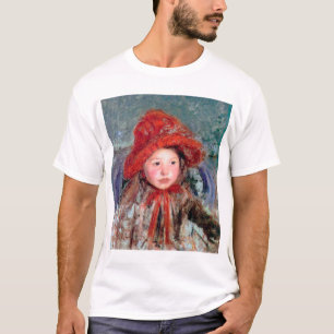 Mädchen in einem großen Red Hat, Mary Cassatt T-Shirt