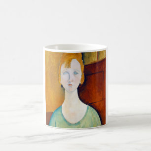 Mädchen in einem grünen Blut, Modigliani Kaffeetasse