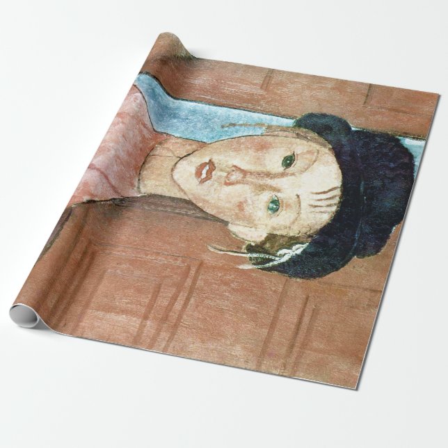 Mädchen in einem Hut, Modigliani Geschenkpapier (Ungerollt)