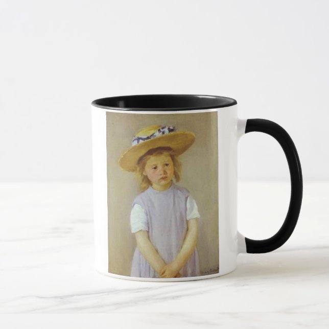 Mädchen in einem Strohhut, Mary Cassatt Tasse (Rechts)