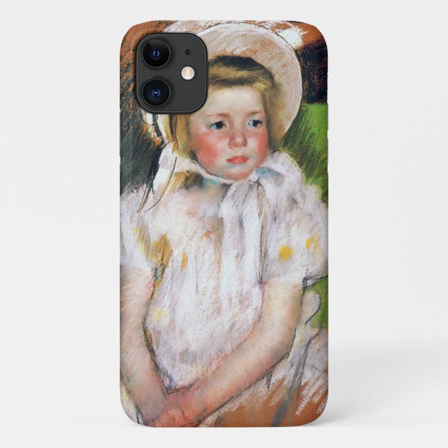 Mädchen in einem weißen Bonnet, Mary Cassatt Case-Mate iPhone Hülle (Rückseite)