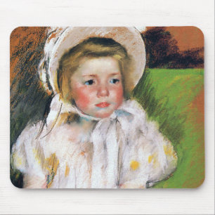 Mädchen in einem weißen Bonnet, Mary Cassatt Mousepad