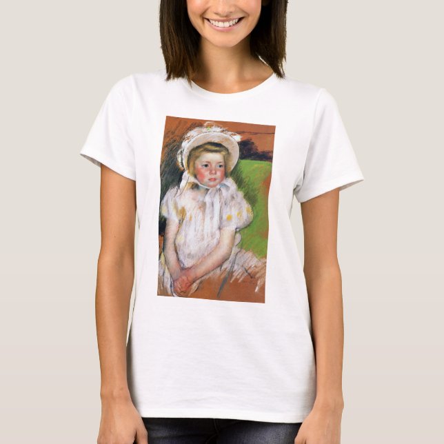 Mädchen in einem weißen Bonnet, Mary Cassatt T-Shirt (Vorderseite)
