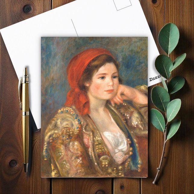 Mädchen in einer spanischen Jacket, Renoir Postkarte (Von Creator hochgeladen)