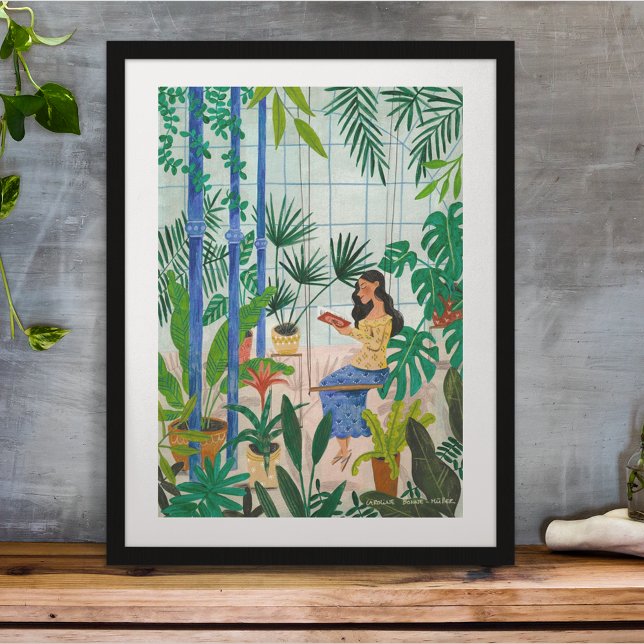 Mädchen in Gewächshaus-Abbildungen Poster (Von Creator hochgeladen)