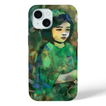 Mädchen in grünem Kleid