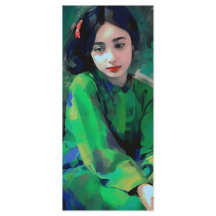 Mädchen in grünem Kleid