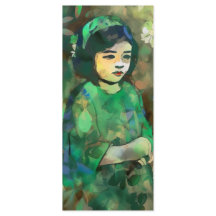 Mädchen in grünem Kleid