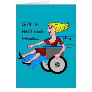 Mädchen in Heelsbedarf Rädern