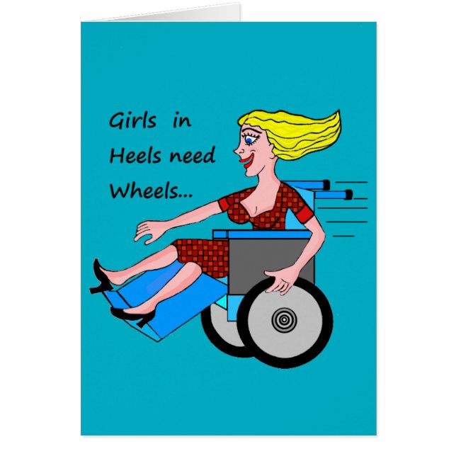 Mädchen in Heelsbedarf Rädern (Vorne)