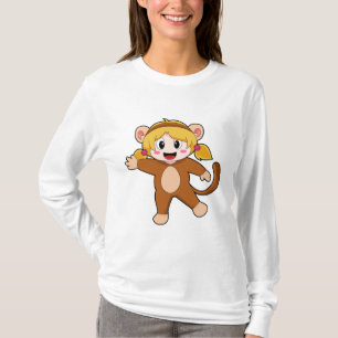 Mädchen in Kostüm als Affe T-Shirt