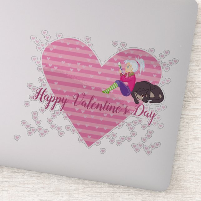 Mädchen in Liebe Aufkleber (Detail)