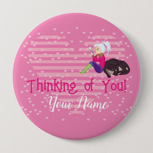 Mädchen in Liebe Button (Vorderseite)