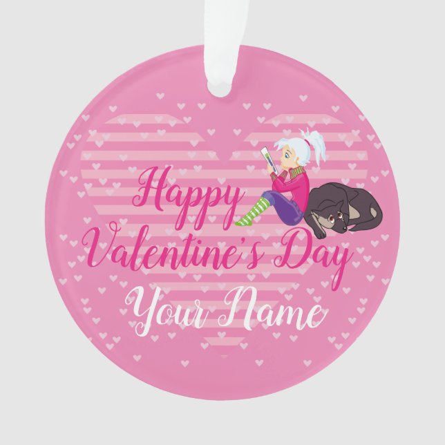 Mädchen in Liebe Ornament (Vorderseite)