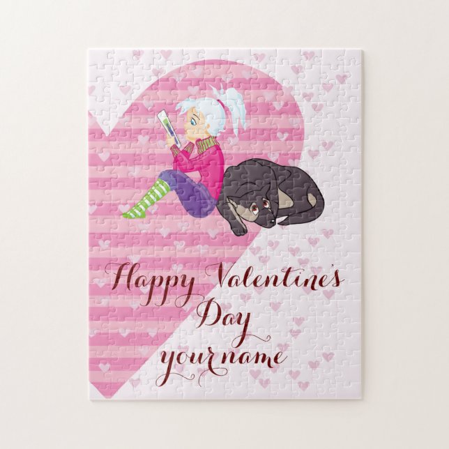 Mädchen in Liebe Puzzle (Vertikal)