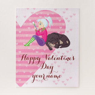 Mädchen in Liebe Puzzle