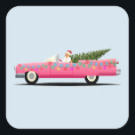 MÄDCHEN IN PINK CLASSIC CADDY CHRISTMAS STICKERS<br><div class="desc">PINK CLASSIC AUTO CHRISTMAS STICKER</div>
