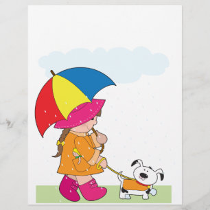 Mädchen in Regen